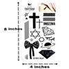 Diamond Cross Stars Waterproof Temporary Tattoos Fake Tattoo For Neck Arm Hands Leg Body Art Sticker Decal Festival Body Paint Adults Men and Women (Pack 2 PCS.) view 3