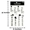 Christian Quotes Tattoo Men Women Waterproof Temporary Tattoo Sexy Body Arm Leg Chest Shoulder Fashion Sticker Decal Festival Body Paint (Pack 2 PCS.) view 3