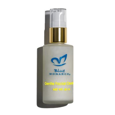 Blue Monarch Gentle Facial Cleanser & Silk Sea Sponge, Treats All Skin Types Especially Dry And Sensitive Skin| Smooths, Nourishes, Refreshes| All-Natural Ingredients, Vegan, Cruelty-Free (60 ml)