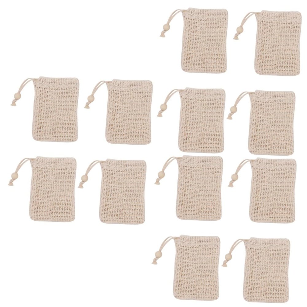 FOMIYES Sets Bathing Soap Pouch Mesh Shower Soap Saver Bag Cotton Drawstring Pouch for Men Women Pcs