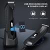 Fidktuve Men's Electric Groin Hair Trimmer with LED Light, USB Rechargeable, Waterproof Body Groomer (Black) view 2