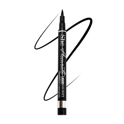 ACCURATE | Black Waterproof & Long Lasting Liquid Eyeliner by S.he Makeup