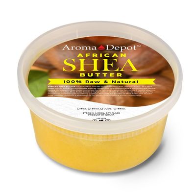 Raw African Shea Butter 8 oz Yellow/Gold Grade A 100% Pure Natural Unrefined Fresh Moisturizing, Ideal for Dry and Cracked Skin. It can be used in Body, Hair and Face.