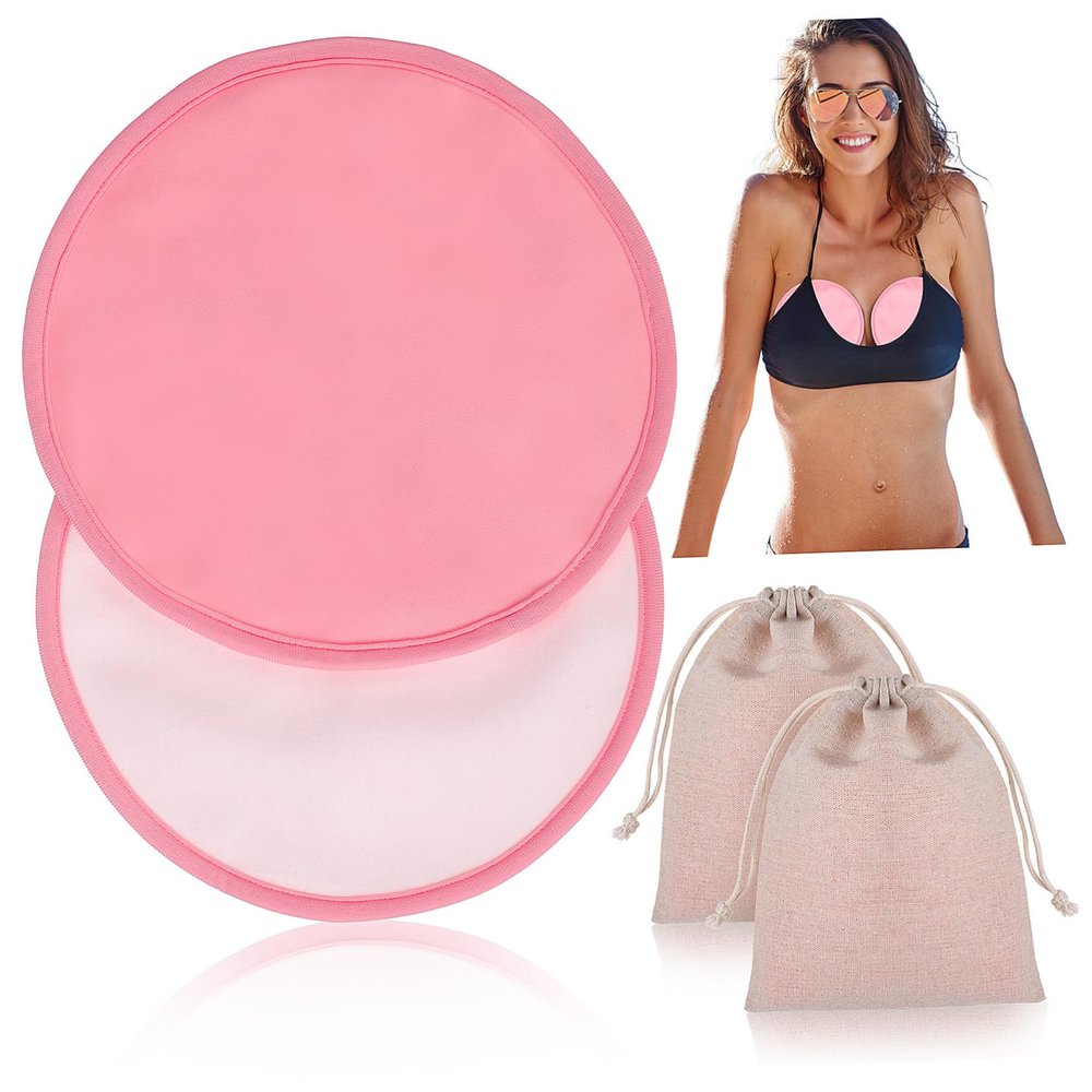 HEALLILY 2pcs Castor Oil Breast Pack Wrap for Breastfeeding Essential Oil Pad Sleep Helper Reusable Skin-friendly