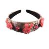 Rfmfkkg Women's Vintage Hair Accessories Handmade Big Flower Headband Rhinestone Hairband Headdress Wedding 1 view 1