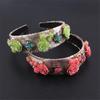 Rfmfkkg Women's Vintage Hair Accessories Handmade Big Flower Headband Rhinestone Hairband Headdress Wedding 1 view 2