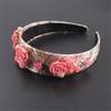 Rfmfkkg Women's Vintage Hair Accessories Handmade Big Flower Headband Rhinestone Hairband Headdress Wedding 1 view 4