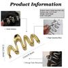 Gold Hair Claw Clips for Women Girls, 1Pcs Metal Wavy Shark Claw Non-slip Head Clip Elegant Hair Accessories for Daily Hair Accessories Decorations view 3