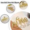 Gold Hair Claw Clips for Women Girls, 1Pcs Metal Wavy Shark Claw Non-slip Head Clip Elegant Hair Accessories for Daily Hair Accessories Decorations view 4