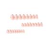 24 Pcs Extra Short Press on Nails Oval Fake Nails with Designs Acrylic Nails Artificial Full Cover Glue on Nails Pink Flower False nails Glossy Stick on Nails for Women view 3