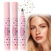 Erinde 2PCS Freckle Pen, Natural Lifelike Freckle Makeup Pen Magic Freckle Color, Waterproof Longlasting Soft Dot Sopt Pen for Natural Effortless Sunkissed Makeup, Light Brown view 1