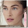 Erinde 2PCS Freckle Pen, Natural Lifelike Freckle Makeup Pen Magic Freckle Color, Waterproof Longlasting Soft Dot Sopt Pen for Natural Effortless Sunkissed Makeup, Light Brown view 2