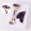 AMHIL Amethyst Rough Stone Amethyst Sawtooth Face Roller & Silicone Caps Gua Sha Care Tool Sets Natural Stone Quartz Massager Anti Wrinkle Cellulite Health (Color : Guasha Tool Set) view 2