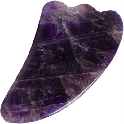 AMHIL Amethyst Rough Stone Amethyst Gouache Scraper Gua Sha Massage Tool Jade Roller Face Massager Lifting Anti-Wrinkle Beauty Skin Care Gouache Stone Set (Color : Type 6)