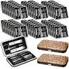 Geosar 50 Set 8 in 1 Travel Manicure Kit Bulk Professional Nail Clippers Pedicure Nail Care Tools Grooming Stainless Steel Set with Portable Travel Case, Gift for Christmas Men Women(Glitter Gold) view 1