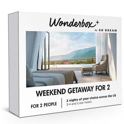 Wonderbox - Experience Gift Weekend Getaway for 2 2 Hotel Nights for 2 People, Up to 52 000 Hotels, Access to Online Booking Platform, 3, 4 and 5* Hotels