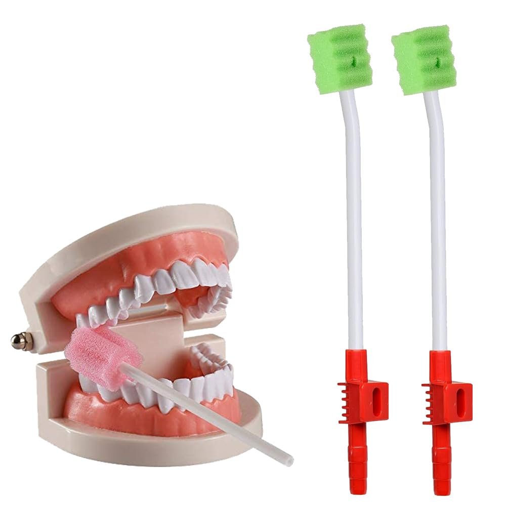 Wellgler's Oral Care Single Use Suction Swab with mouth swabs