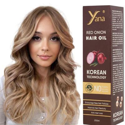 Yana Red Onion Hair Oil For Stronger, Thicker, Longer Hair, By Korean Technology