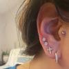 Ear Piercing Kit Disposable Ear Piercing Kit with Multi-sized CZ Earring Studs Easy and Self Ear Piercing Kit for Your Own Use at Home (4mm Silvery white) view 3