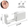 Ear Piercing Kit Disposable Ear Piercing Kit with Multi-sized CZ Earring Studs Easy and Self Ear Piercing Kit for Your Own Use at Home (4mm Silvery white) view 4