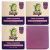 Age of Sage Natural Soap Bar, Handmade Soap Gifts for Teens, Face & Body Skin Care w/ Shea Butter & Sea Salt, Pimple Popper Scent: Apple, Pear, Orange & Light Coconut, 4-Pack view 1