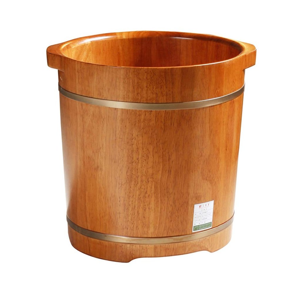Scpantkend Pedicure Foot Soak Wooden Foot Basin,Foot Tub Environmental Protection Heightening Insulation Foot Bath Barre, Pedicure Basin Health Care Gift (Color : A)