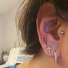 Ear Piercing Kit Disposable Ear Piercing Kit with Multi-sized CZ Earring Studs Easy and Self Ear Piercing Kit for Your Own Use at Home (3mm Silver red) view 3