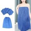 10PCS Women Disposable Bath Wrap Beauty Salon Travel Non Woven Sauna Spa Shower Robe Wrap Around Towel for Women Towel Wrap for Women Waffle Spa Robe Bath Shower Hair Drying Towels view 2