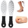 2 Pcs Stainless Steel Foot Scraper Metal Foot File Double Sided Foot File Callus Remover Professional Foot Rasp Scrubber for Wet or Dry Skin Easy to Clean Pedicure Tool Heel (Black) view 1