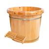 KIZMIQ Foot Bath Spa Foot Soak Bath Tub with LidWood Foot Spa Foot Barrel Massaging Pedicure Spa Basin for Soaking Tired and Sore Feet Footbath Bucket and Soaker Bowl 30cm (Color : Beige) view 1