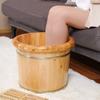 KIZMIQ Foot Bath Spa Foot Soak Bath Tub with LidWood Foot Spa Foot Barrel Massaging Pedicure Spa Basin for Soaking Tired and Sore Feet Footbath Bucket and Soaker Bowl 30cm (Color : Beige) view 2