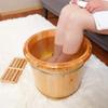 KIZMIQ Foot Bath Spa Foot Soak Bath Tub with LidWood Foot Spa Foot Barrel Massaging Pedicure Spa Basin for Soaking Tired and Sore Feet Footbath Bucket and Soaker Bowl 30cm (Color : Beige) view 3