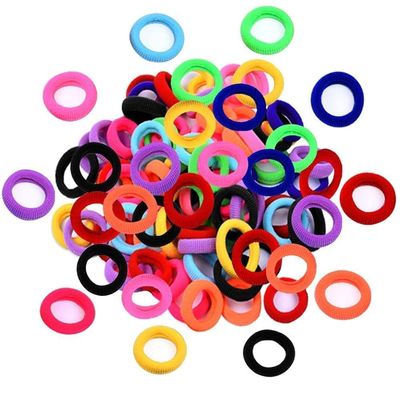 100 Pieces Elastic Hair Ties Mini Hair Bands Tiny Rubber Bands Mix Colored Girls Ponytail Holders for Baby Kids and especially for thin hair