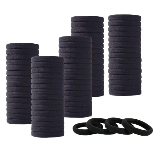 120 Pcs Ponytail Holder, Elastic Rubber Band Cotton Hair Elastic Rubber Bands for Pony | Tight, Non-slippery, Stretchable