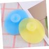 Beavorty 2pcs Silicone Face Cleanser Brush Small Sky Blue Light Yellow Non-abrasive Exfoliating Facial Scrubber for Skin Types Gentle Cleansing Tool for Adults view 4