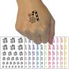 Holiday Christmas Candy Cane Snowflakes Temporary Tattoo Water Resistant Fake Body Art Set Collection - Orange (One Sheet) view 1