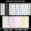 Holiday Christmas Candy Cane Snowflakes Temporary Tattoo Water Resistant Fake Body Art Set Collection - Orange (One Sheet) view 2