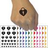 Heart Lock Key Temporary Tattoo Water Resistant Fake Body Art Set Collection - Black (One Sheet) view 1
