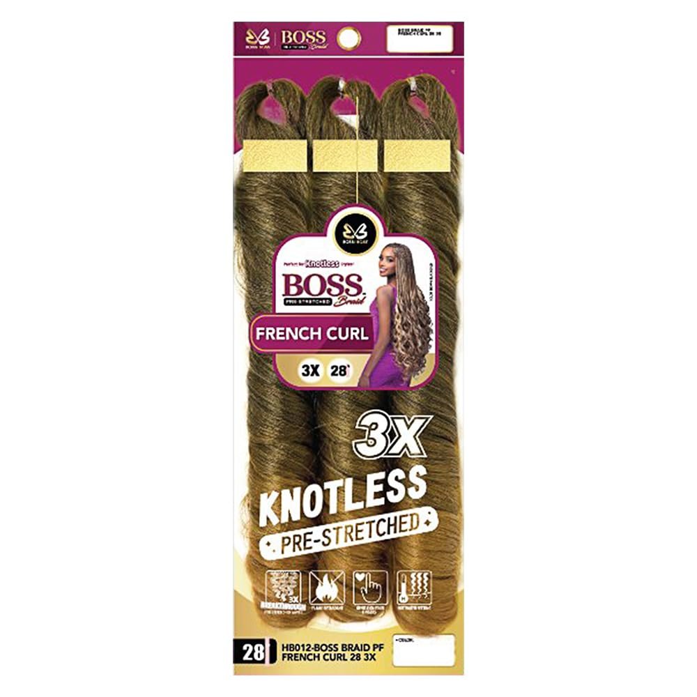 Bobbi Boss Braids Pre-Stretched 3X French Curl 28" (5 Pack, T1B/27)