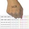 Shalom Peace Hebrew Jewish Temporary Tattoo Water Resistant Fake Body Art Set Collection - Red (One Sheet) view 1