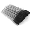 Apothie 50 Pieces Silicone Disposable Mascara Eyelash Wands - Eyebrow & Lash Extension Spoolie Brushes, Comb Separator, Microblading Tool, Applicator (50 Brushes, Black Crystal) view 1