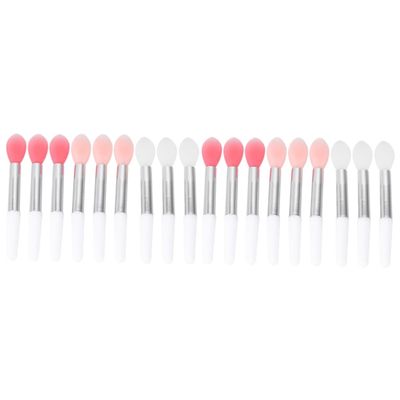 Beavorty 18pcs Silicone Lip Brush Portable Lipstick Applicator for Makeup Easy to Carry