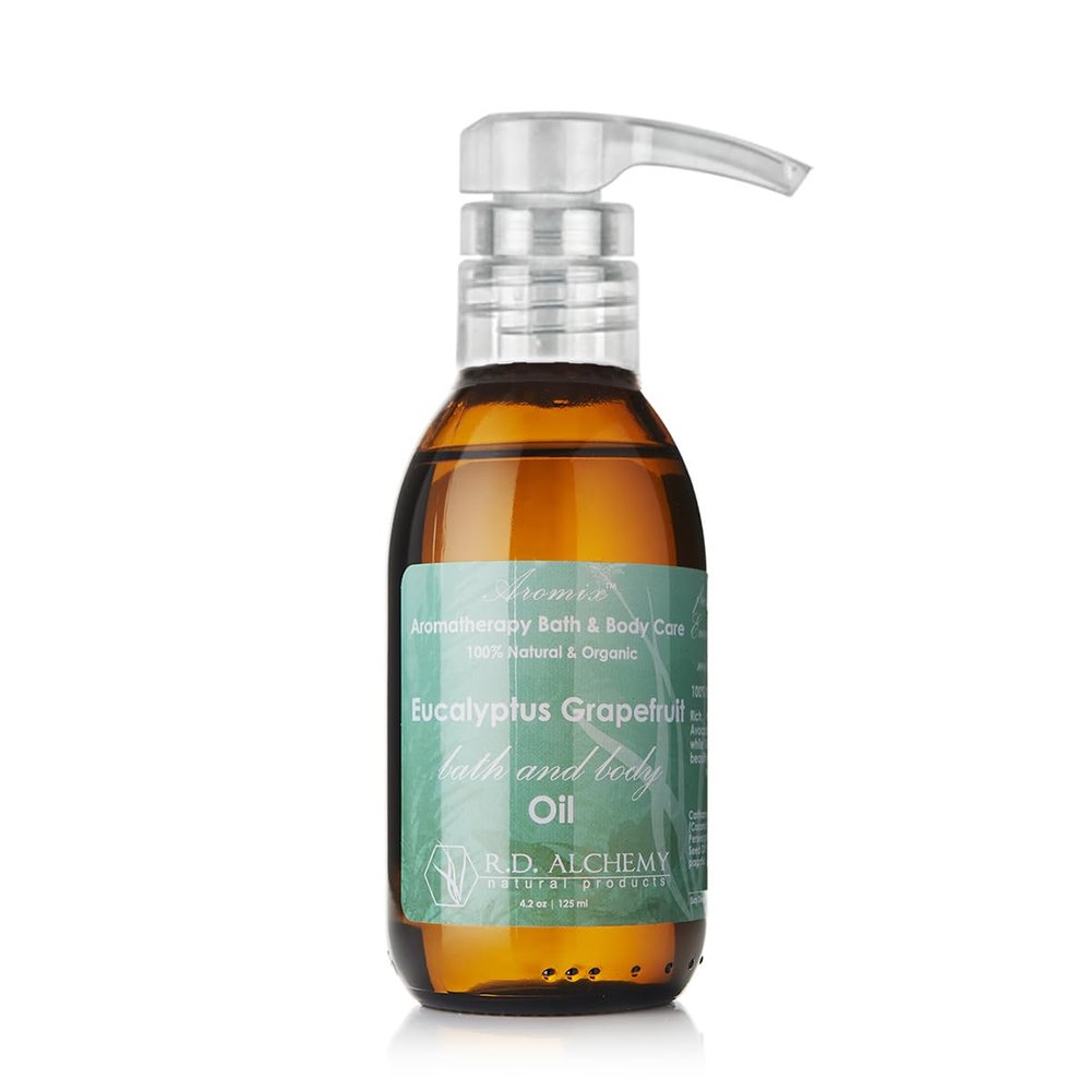 RD Alchemy - 100% Natural & Organic Eucalyptus Grapefruit Bath & Body Oil - Fresh and Clean Scent to Refresh and Energize While Moisturizing, Softening, and Nourishing The Whole Body