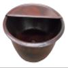 20" x 8" Deep Round Copper Pedicure Bowl with 1.5" Drainhole, Removable Footrest and Pop Up Drain view 2