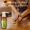 RD Alchemy - 100% Natural & Organic Lemon Verbena Bath & Body Oil - Light and Bright Scent to Awaken and Energize While Moisturizing, Softening, and Nourishing The Whole Body view 2
