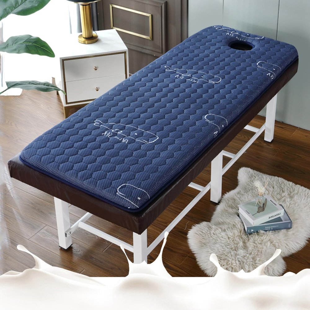 Beauty Salon Bed Mattress with Breathe Hole,1.2/1.6/2.0/2.4In Thick Spa Bed Massage Pad,Massage Table Mattress Topper,Foam Mattress Topper Lash Bed with Elastic Bands,6cm/2.4in,R 60x190cm