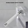 Hysotok Double Edge Safety Razor Set With 20 Blades, Stand, Heavy Duty Kit for Men's Everyday Use and Smooth Close Shave (Silvery) view 2