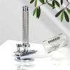 Hysotok Double Edge Safety Razor Set With 20 Blades, Stand, Heavy Duty Kit for Men's Everyday Use and Smooth Close Shave (Silvery) view 3