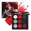 Afflano Black Red Eyeshadow Palette Goth Clown Halloween Makeup, White Silver Glitter Metallic Burgundy Black Eyeshadow Palette Highly Pigmented, Joker Vampire Christmas True Red Smoky Eye Makeup view 1