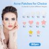 QUSTERE Pimple Patches for Face, Acne Patches Hydrocolloid, Cute Star Zit Covers for Face, Spot Stickers with Tea Tree, Salicylic Acid & Cica Oil| Round,Star,Peach Shapes| 5 Sizes| 282 Count view 2